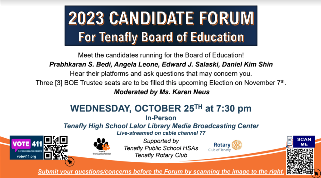 2023 Tenafly Board of Education Candidate Forum - TENAFLY HIGH SCHOOL'S ...